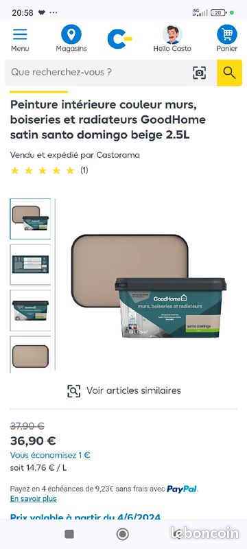 Goodhome peinture santo Domingo satin (image 2)