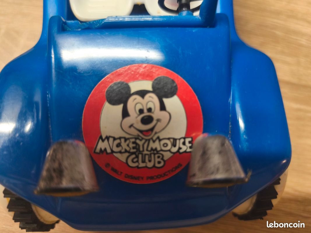 Buggy bleu électrique en plastique Mickey Mouse Club (1980) (image 7)