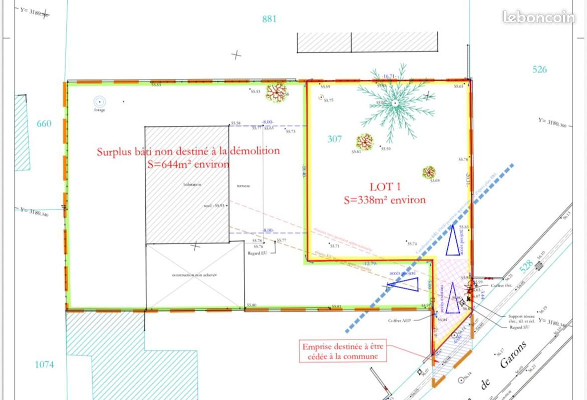 Terrain 338 m² · à Manduel · 119 000 €