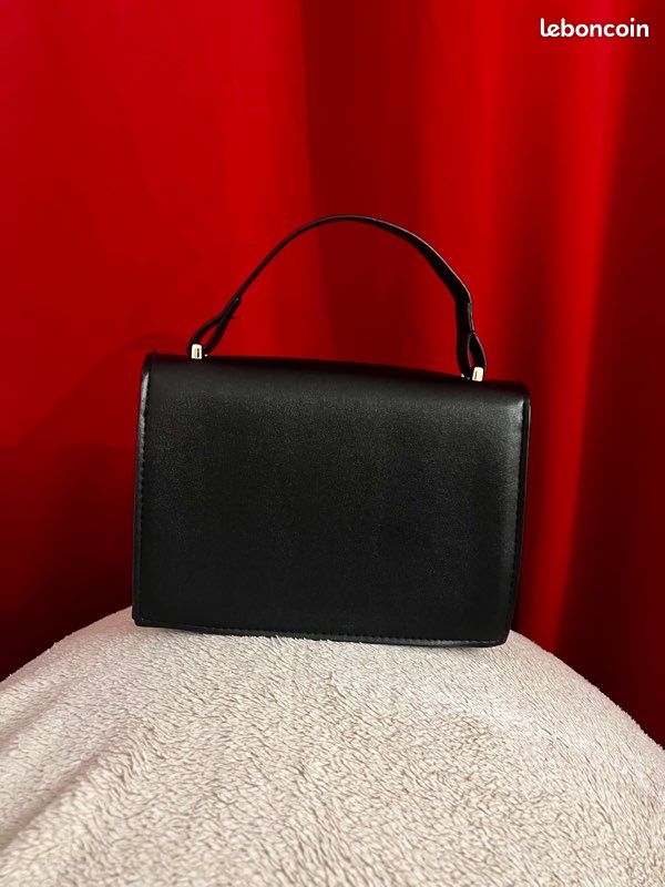 Sac à main bandoulière en cuir noir pour femme 3 styles en 1 (image 12)