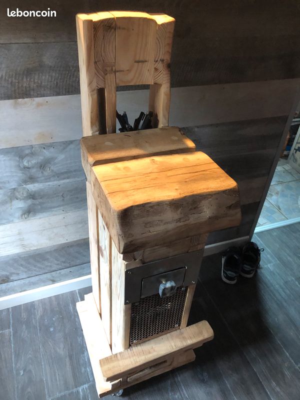 Tabouret bar artisanal option rangement apéro (image 1)