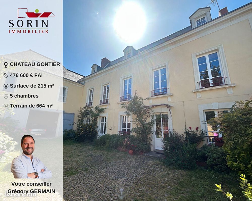 Maison 8 pièces 215 m² · à Château-Gontier-sur-Mayenne · 215 m² · 476 600 €