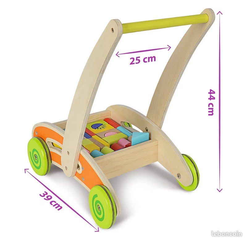 Trotteur - Déambulateur - jouet bois (image 4)