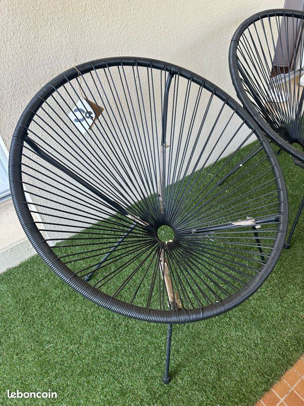 Lot de 2 fauteuils de jardin design – Neufs avec étiquettes (image 1)