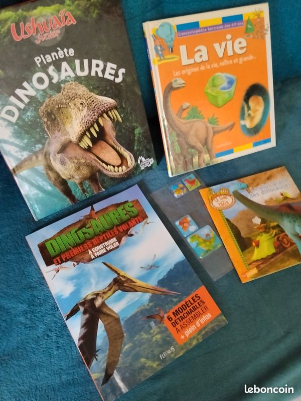 Collection de 3 livres sur les Dinosaures + petits cadeaux (image 1)