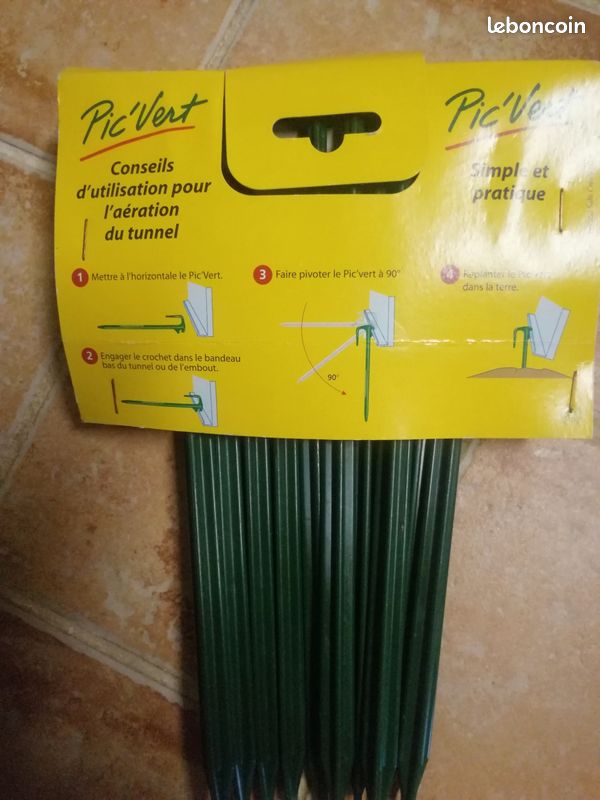 Lot De 10 Piquets De Fixation 25cm Pour Tunnel De Culture Modul'o - Fabriqué En France