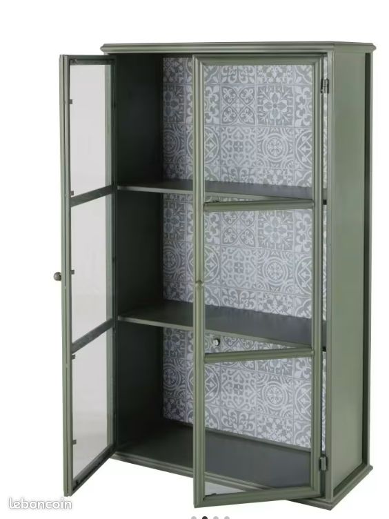 Vitrine métal vert clair neuve Maisons du Monde (image 2)