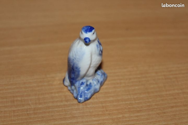 Bibelot statuette oiseau bleu et blanc (zoe24) (image 3)