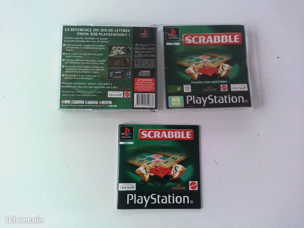 Ancien Manuel D'instructions Jeu Scrabble Sur PS1 - Bon état Pour Collectionneur