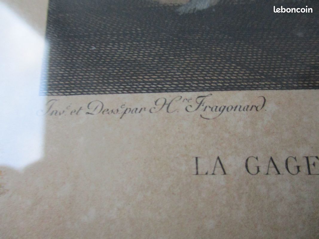 Très belle GRAVURE ancienne de FRAGONARD (image 3)
