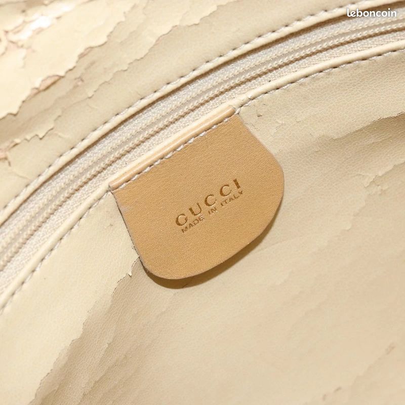 Sac à main GUCCI Bamboo en cuir 2-Way Beige Or 000-3780-0290 FM28 (image 17)