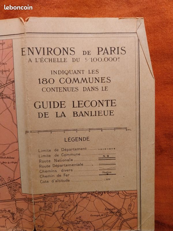 Carte ancienne Paris Banlieue (image 2)