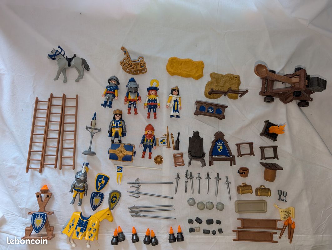 Pièce De Château Médiéval Playmobil - Toit Rouge, Tour, Forteresse Système X, Occasion
