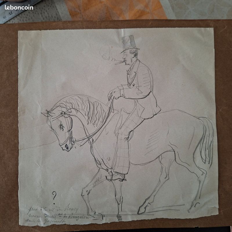 Dessin esquisse caricaturistes et illustrateurs français vers 1870 (image 7)