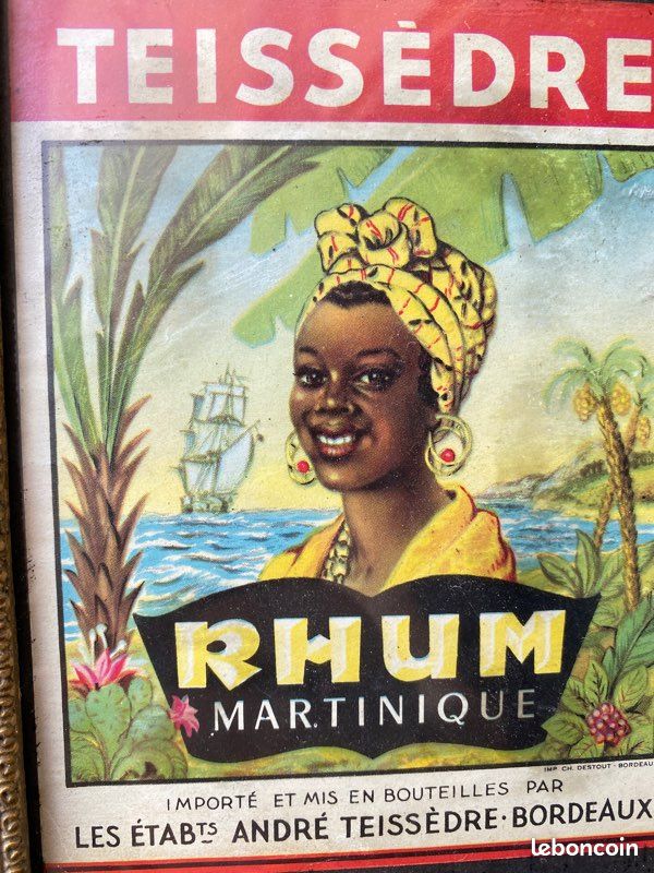 Encadrement publicitaire d’époque rhum Martinique Bordeaux (image 3)