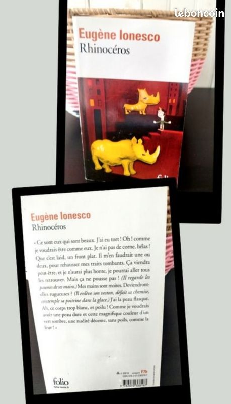 Éditions Folio Livre Rhinocéros (image 1)