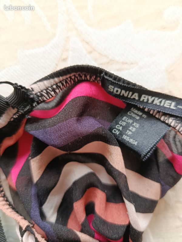 Combinaison Suspendue Sonia Rykiel - Dentelle Noire Satin - Taille 36 - Manches Courtes - Neuve