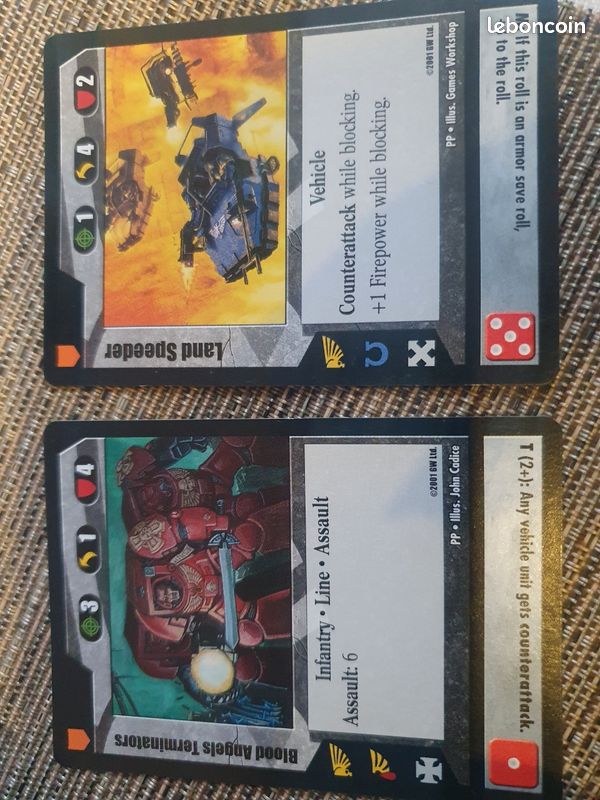 Lot 21 cartes Vintage Warhammer 40000 40k ork space marine (image 1)
