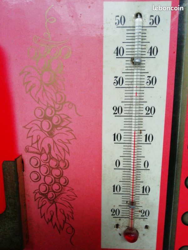 Thermomètre émaillé extérieur vieux métiers émail et cetera