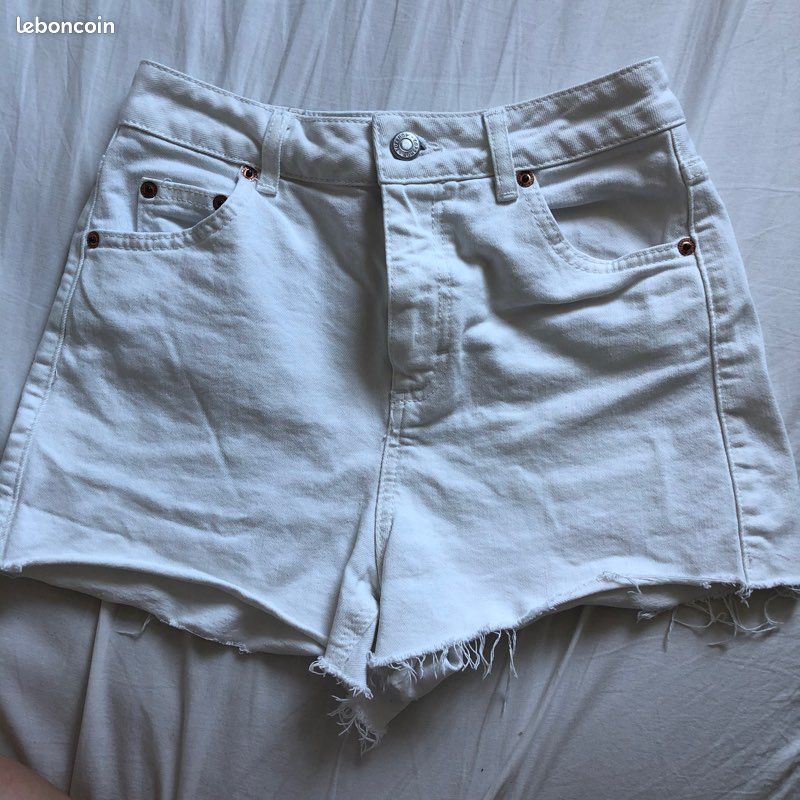 Short en Jean mom blanc Topshop (image 1)