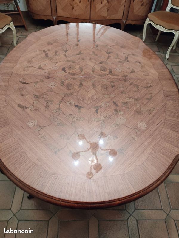 Table de salle à manger Louis XV en bois de rose (image 2)