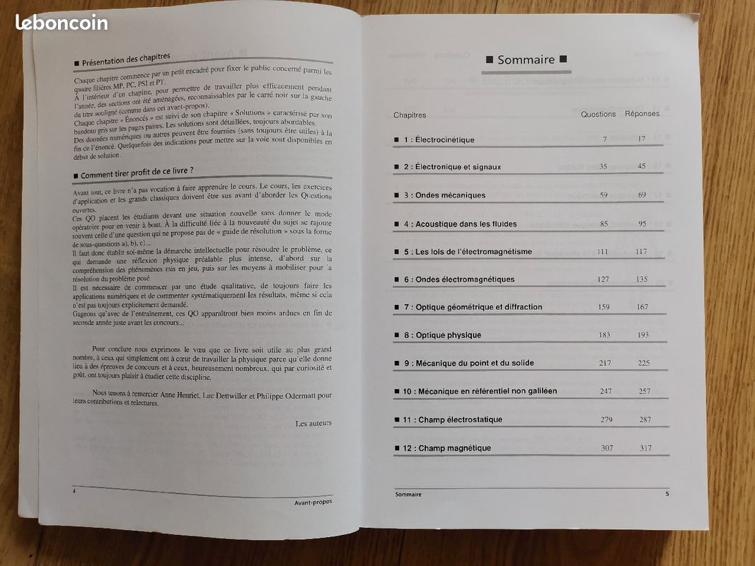 Livre Physique Prépa MP/PC/PSI/PTI : Questions ouvertes de Physique (Ellipses) (image 6)
