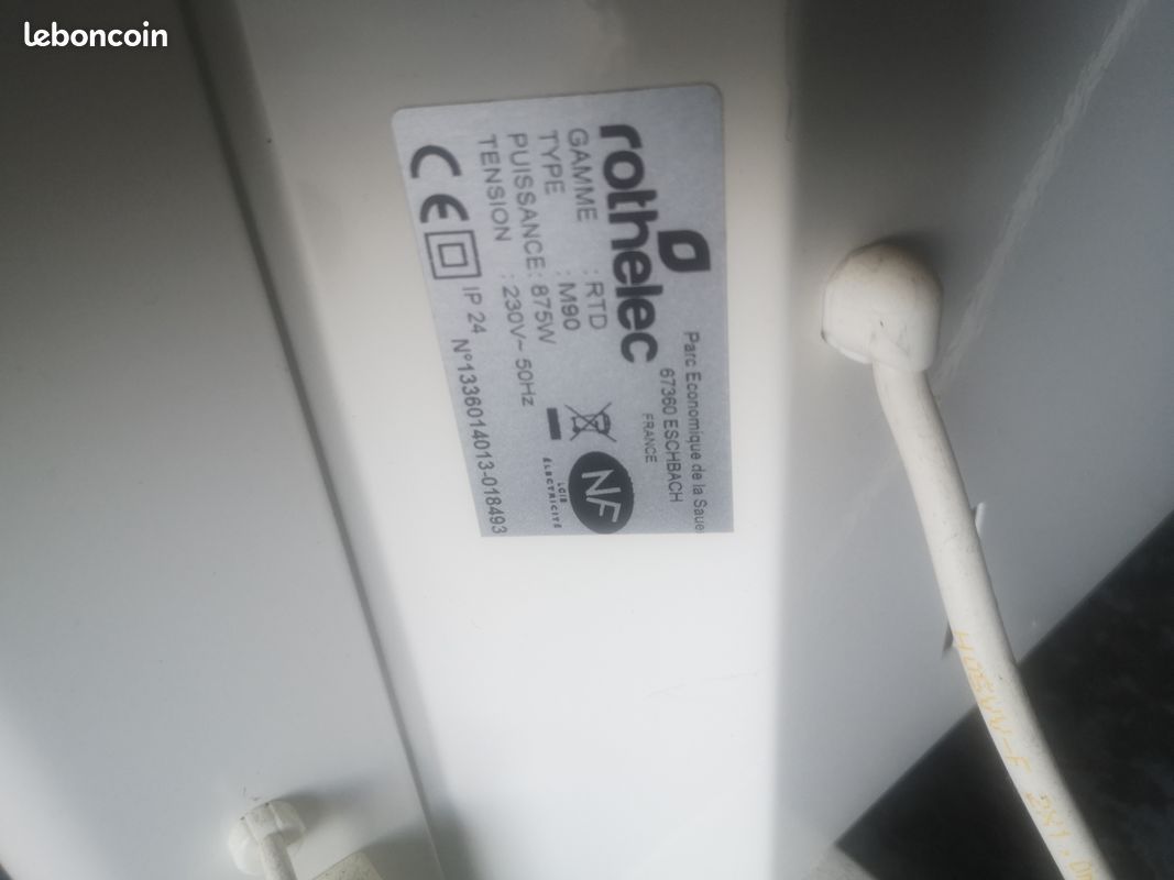Radiateur rothelec 875w a inertie (image 1)