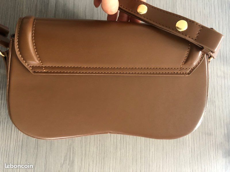 Sac à bandoulière marron tout neuf avec forme jolie et chic sac à main fashion (image 7)