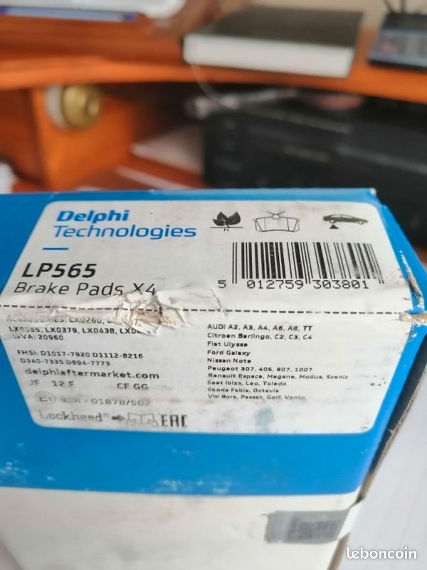 Plaquettes De Frein Delphi Technologies LP1653 - Qualité Pro Pour Une Freinage Optimal