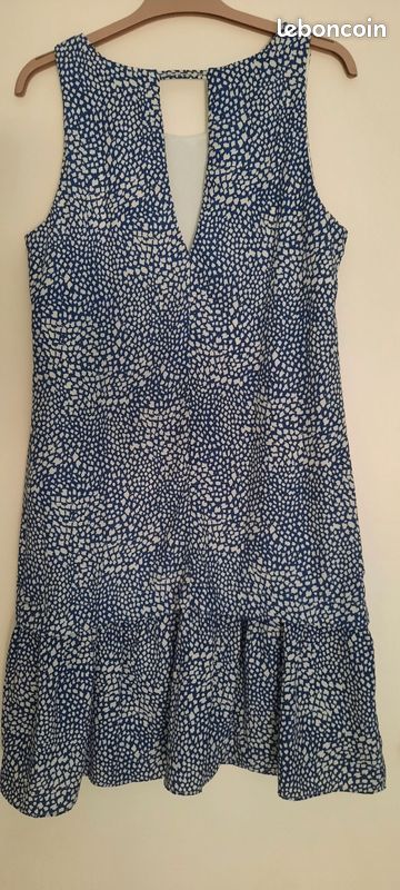 Robe avec motifs, Bleu et blanc, Très bon état, peu porté, Taille 36 , Camaïeu (image 4)