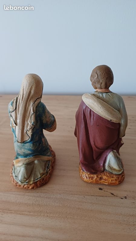 LOT 14 SANTONS de crèche Devineau +creche etable en bois tbe EUR 29,50