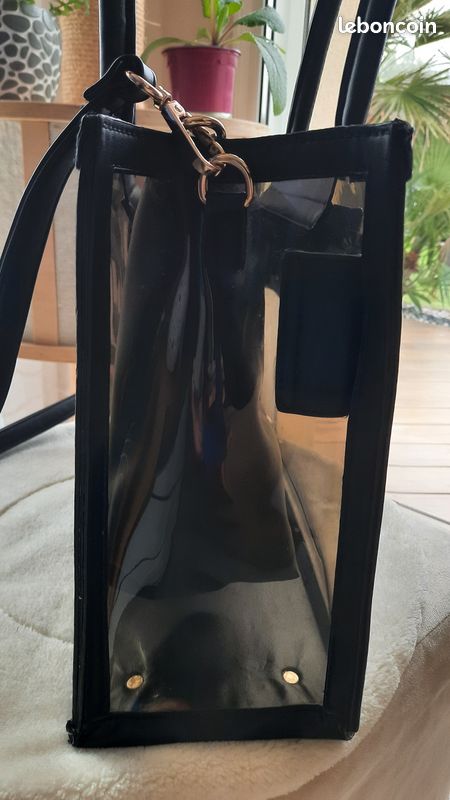 Sac bandoulière transparent et pochette intérieure (image 3)