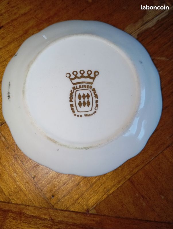 Ancienne plaque en porcelaine – Rainier III & Grace Kelly – Monaco (image 3)