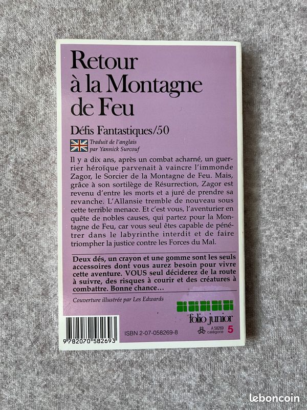 Livre dont vous êtes le héros: Retour à la Montagne de Feu (image 2)