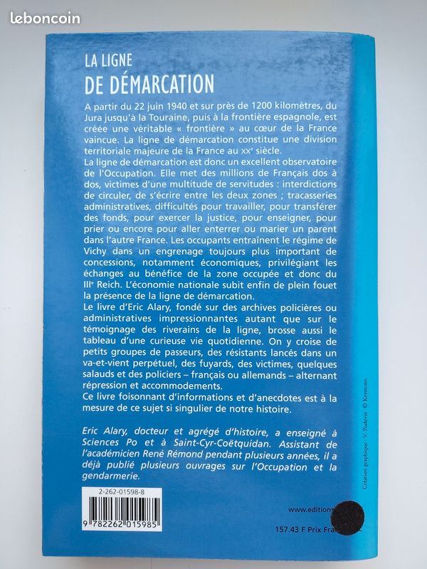 Livre "La ligne de démarcation" Éric Alary (image 3)