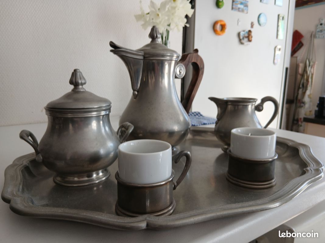 Cafetière, Cafetière, Service à thé, Sucrier (6) - Art déco