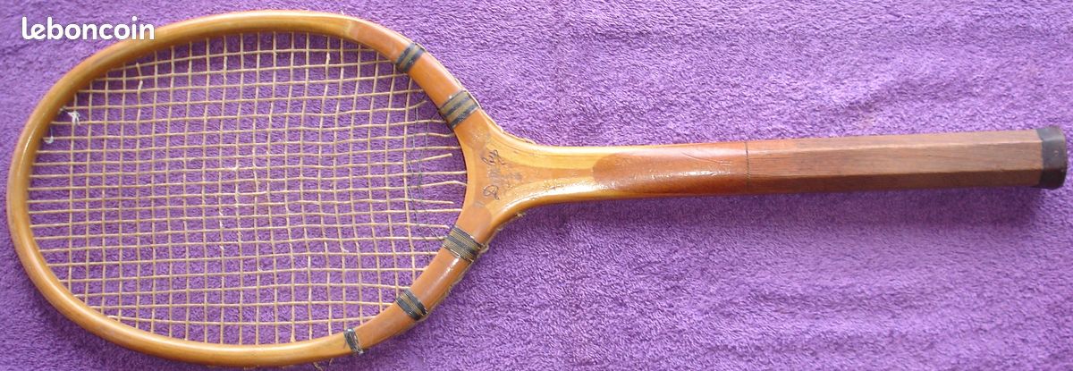 Raquette de tennis vintage en bois originale Triumph années 1950-1960 - France
