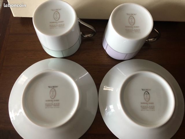 Coffret Haviland " Barbara Barry " 2 tasses & 2 sous-tasses (image 4)