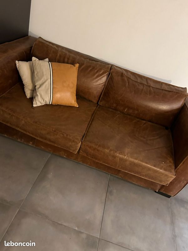 Canapé cuir convertible maison du monde (image 1)