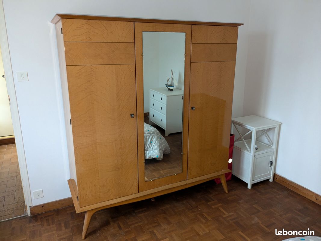 Armoire vintage + chevet (image 1)