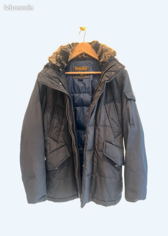 Parka Woolrich bleu marine pour homme Vêtements