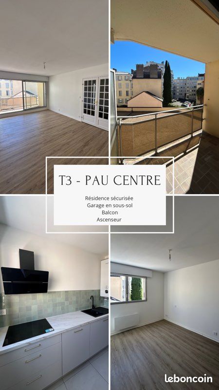 Appartement 3 pièces 63 m² · à Pau · 62,8 m² · 755 €/mois