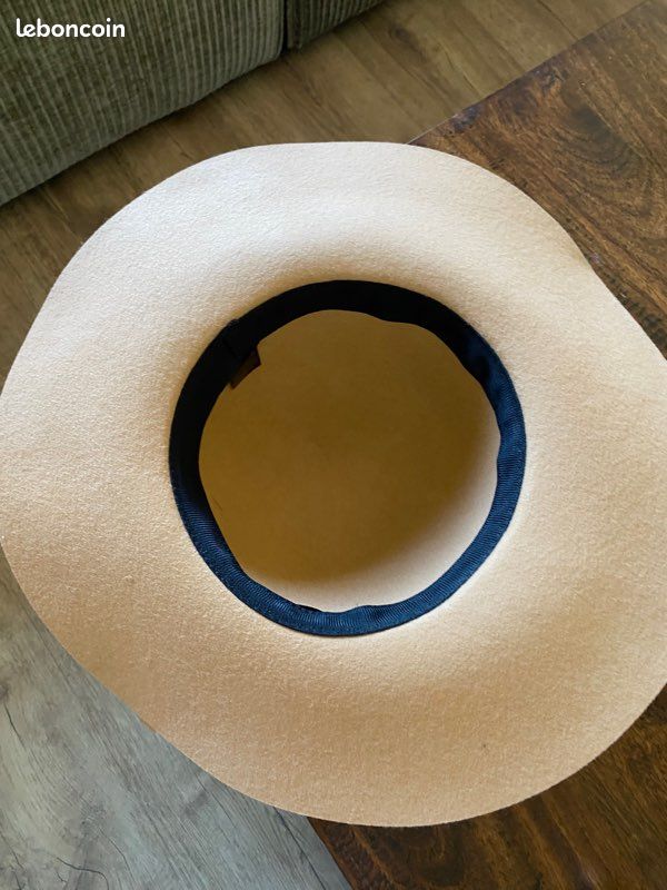 Chapeau capeline marron clair (image 2)