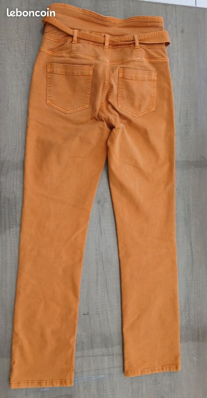 Pantalon orange Promod T38 (image 2)