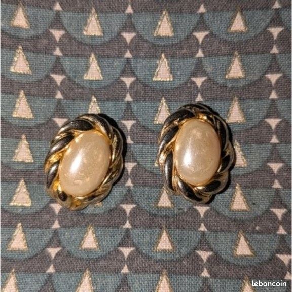 Clips D'oreilles Vintage En Nacre – Fermoir Clip, élégants Et Rétro