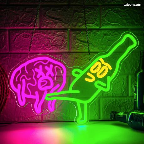 Enseigne Lumineuse Bar, Néon LED Déco Bar, Décoration Neon Murale