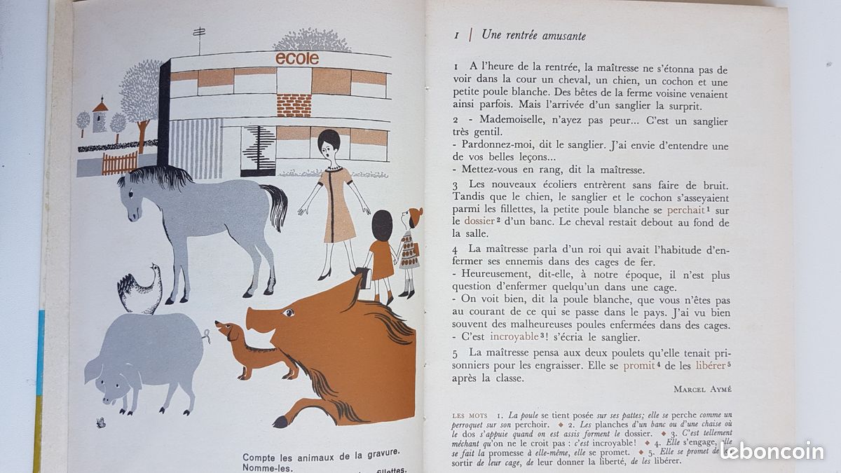 "Livre unique de lecture et de français" CE2 Chatel 1956 Neuf (image 7)