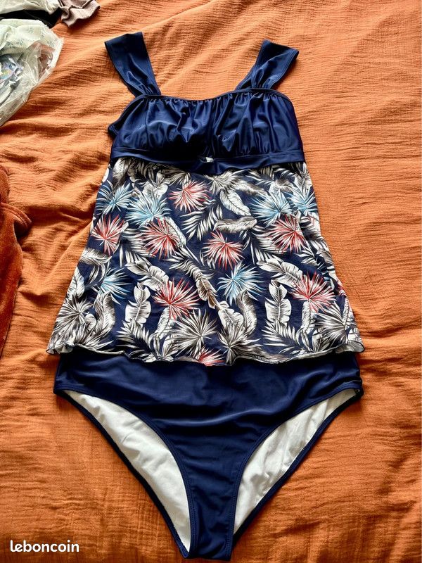SHEIN Maillot de bain Tankini 4XL Marine (image 1)
