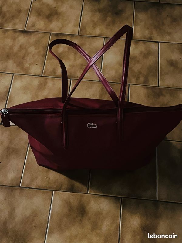 Sac Lacoste rouge bordeaux Accessoires Bagagerie