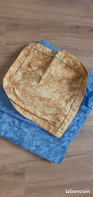 Housse couette bleu et jaune (image 1)